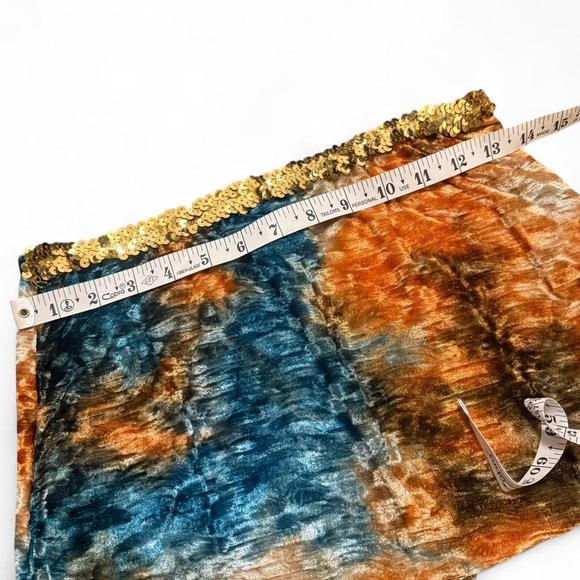 Y2K Flowy Sequin Fairy Core Maxi Skirt Festival Vibes s M Stretchy 2000s Unique - Picture 3 of 6